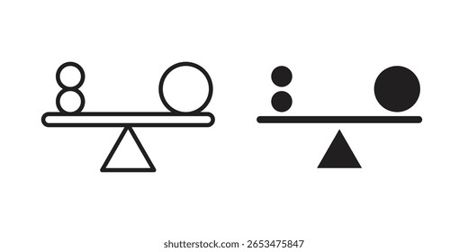 Stability icon, outline vector sign, linear and solid style pictogram isolated on white.