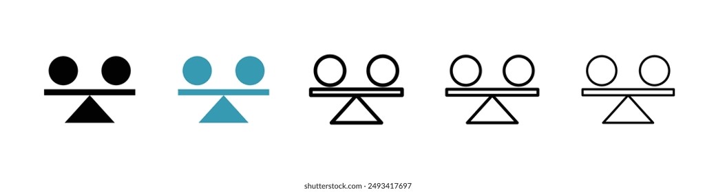 Paquete de iconos de estabilidad. estilo de línea EPS 10