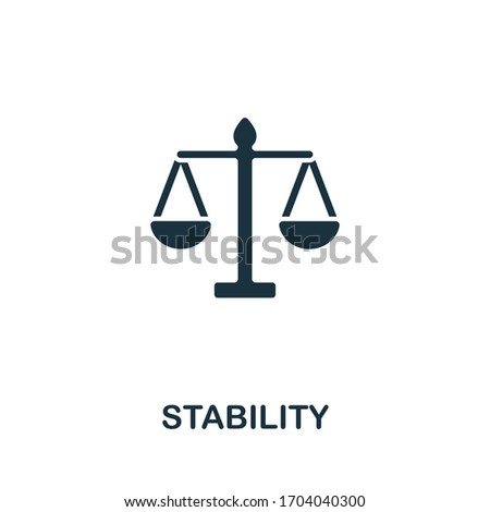 Stability icon from personal productivity collection. Simple line Stability icon for templates, web design and infographics