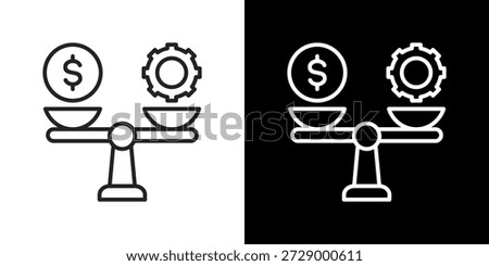 Stability Icon Set. Clean Line Design With Light And Dark Versions For Versatile Use.
