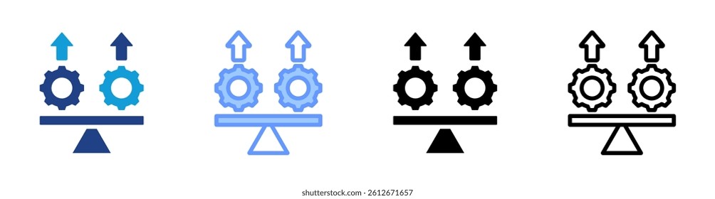Stability icon set multiple style collection