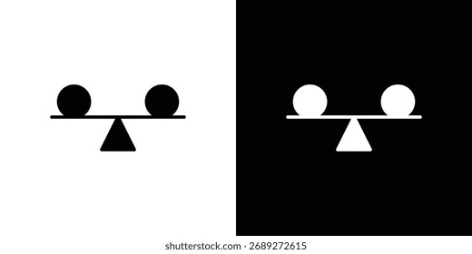 Stabilität Symbol Silhouette in schwarz flachen Stil. Grafikelement