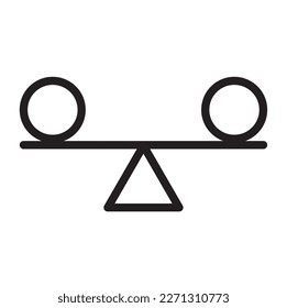 Stability icon, Simple isolated line vector illustration on white background