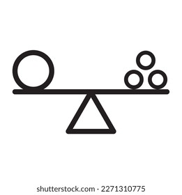 Stability icon, Simple isolated line vector illustration on white background