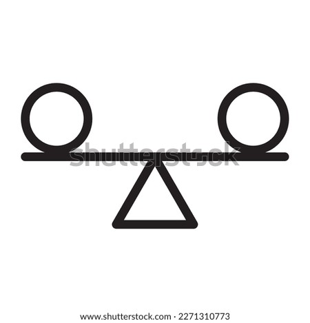 Stability icon, Simple isolated line vector illustration on white background
