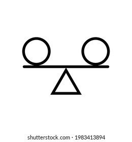ilustración del vector de icono de estabilidad en fondo blanco