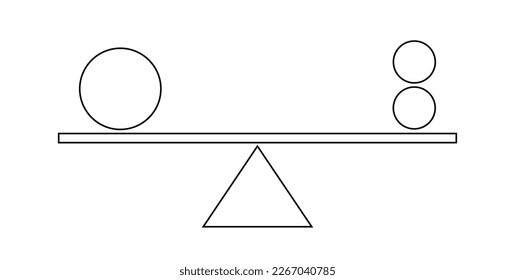 Ilustración vectorial de icono de estabilidad en fondo blanco.