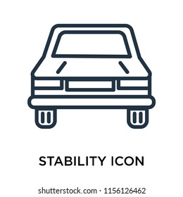 Stability icon vector isolated on white background, Stability transparent sign , line symbol or linear element design in outline style