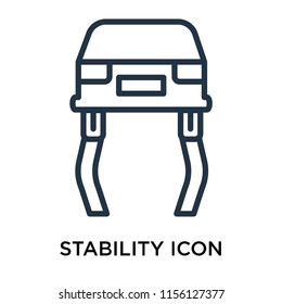 Stability icon vector isolated on white background, Stability transparent sign , line symbol or linear element design in outline style