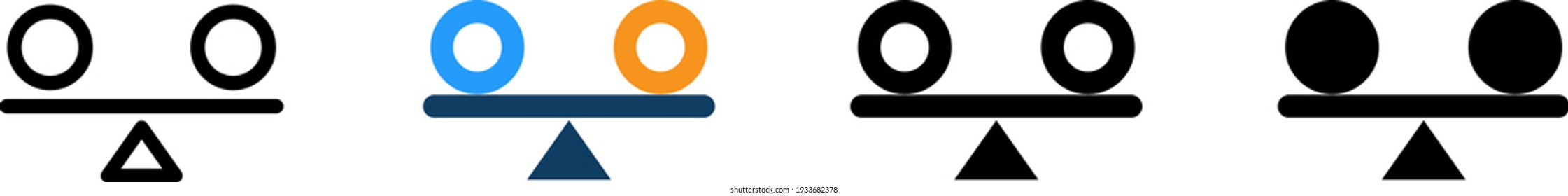 Icono de estabilidad, ilustración de línea vectorial