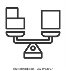 Stability Outline Icon Vector Illustration