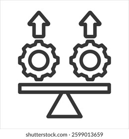 Stability Outline Icon Vector Illustration