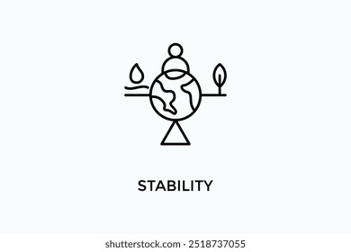 Stability Vector Icon Or Logo Illustration