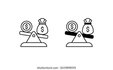 Stabilization icon design with white background stock illustration