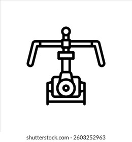 Stabilizer Camera outline icon, Stabilizer black line illustration