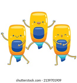 Stabilo Mascot in Cartoon Style