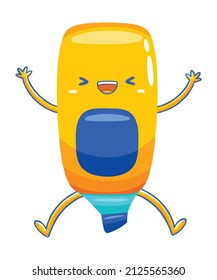 Mascota STABILO en estilo de dibujos animados planos