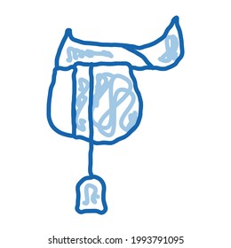 Stable Building sketch icon vector. Hand drawn blue doodle line art Stable Building sign. isolated symbol illustration