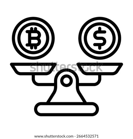 Stable Coin Icon Line Vector Illustration