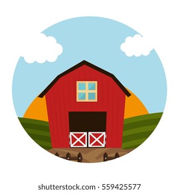 stable farm building icon
