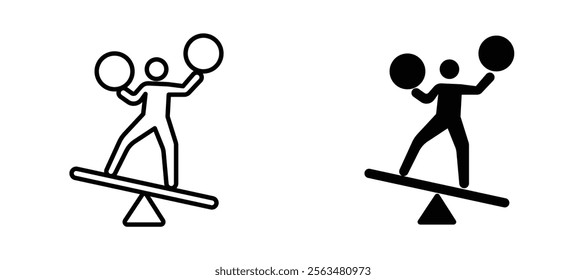 Stable icons in outline and fill. vector illustration for ui.