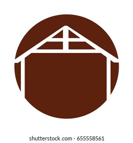 stable manger isolated icon