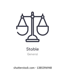 stable outline icon. isolated line vector illustration from general collection. editable thin stroke stable icon on white background