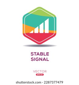 (Señal estable) Icono, signo del vector.