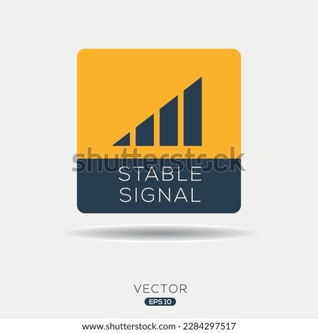 (Stable signal) Icon, Vector sign.