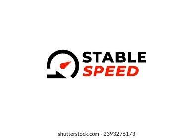 Stable speed label or stability speed sign vector isolated. Best stable speed label for apps, websites, print design, and more about stabilization.
