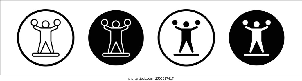 Stable vector icon set black filled and outlined style.