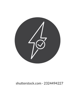 stable voltage and power icon element design template web
