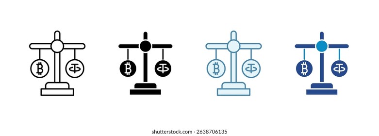 Stablecoin Icon Set Multiple Style Collection
