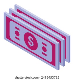 Stack of banknotes with a prominent dollar sign, symbolizing financial stability, savings, and wealth creation