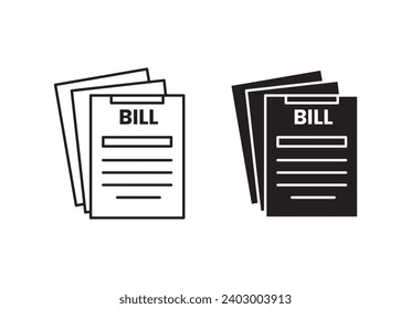 Stack of bills icon set. vector illustration
