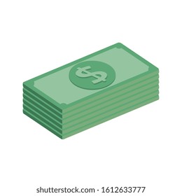 stack bills money cash isolated icon vector illustration design