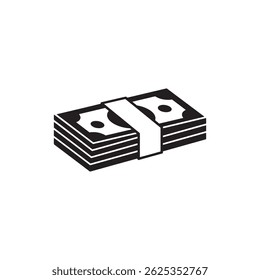 Pila de billetes vinculados con la banda que representa el dinero y la gestión financiera