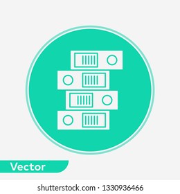 Stack of binders vector icon sign symbol