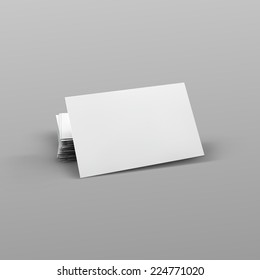 Stack of blank business card. Vector illustration EPS10.