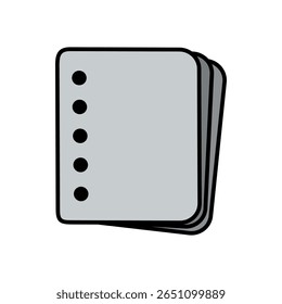 stack of blank notepad papers vector icon illustration