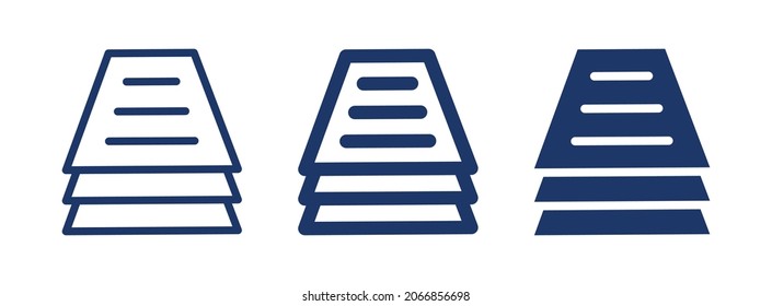 Stack of blank paper document icon vector illustration