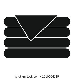 Stack blanket icon. Simple illustration of stack blanket vector icon for web design isolated on white background