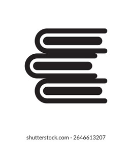  stack of book icon. Clean vector of book pile, perfect for libraries, schools, or education platforms.