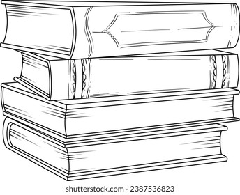 Stack of Book Illustration Isolated Vector