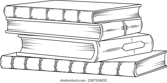 Stack of Book Illustration Isolated Vector