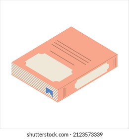 Stack of book for reading, textbook for education. Vector icons of flat book. Colored flat icons on white background. 