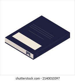 Stack of book for reading, textbook for education. Vector icons of flat book. Colored flat icons on white background. 