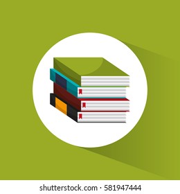 stack book school utensils icon