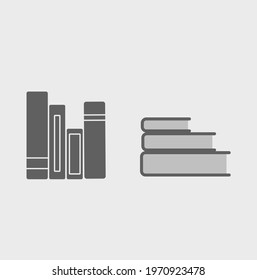 stack of book silhouette icon