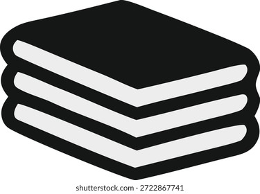 Una pila de libros con cubiertas negras y páginas blancas sobre un fondo liso